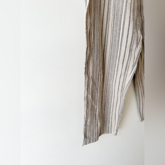 Linen Relaxed Fit Cropped Pant “Appleseed”- Neutral - Tie Waist - Size 16p - Picture 5 of 9